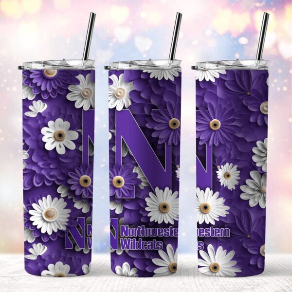 NCAA Northwestern Wildcats Skinny Tumbler Team Spirit Refreshment