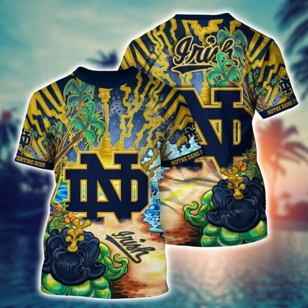 NCAA Notre Dame Fighting Irish 3D T-Shirt Champion Street Style