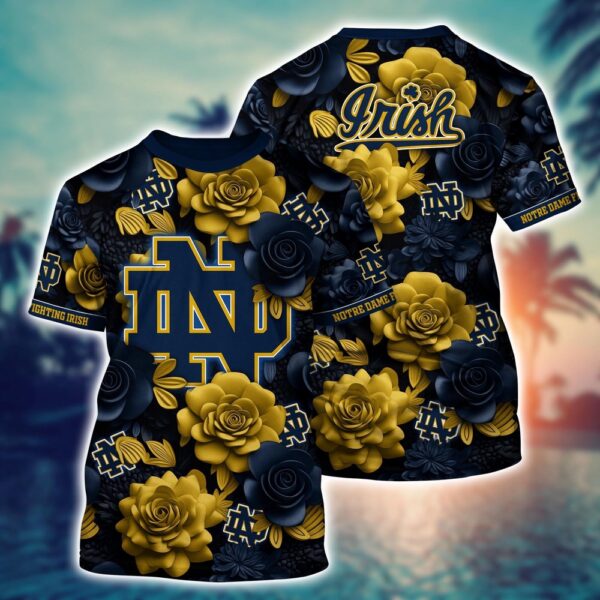 NCAA Notre Dame Fighting Irish 3D T-Shirt Comfort Fusion Chic For Sports Fans