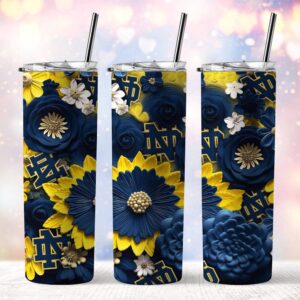 NCAA Notre Dame Fighting Irish Skinny Tumbler Elegant Sips Of Victory 1