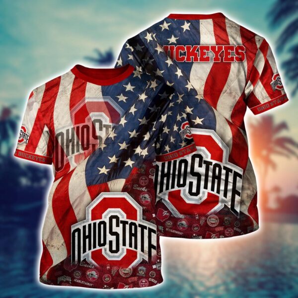 NCAA Ohio State Buckeyes 3D T-Shirt Champion Streetwear Chic