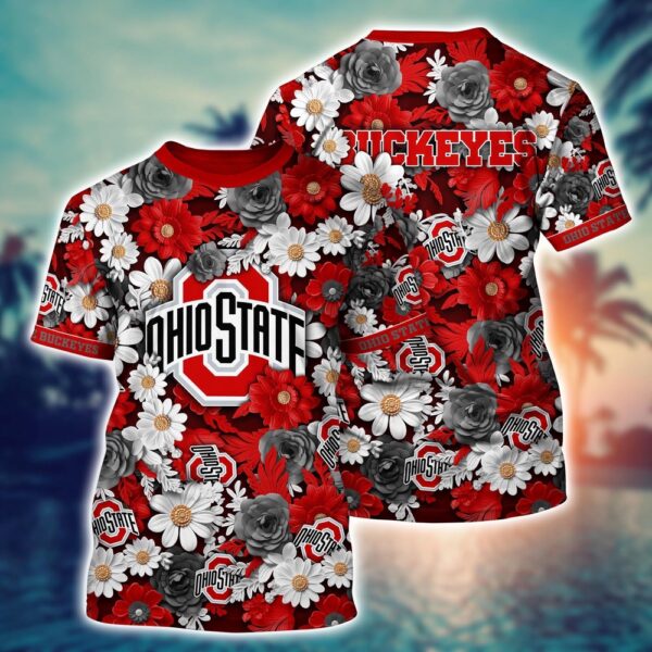 NCAA Ohio State Buckeyes 3D T-Shirt Chic Vibes In Threads