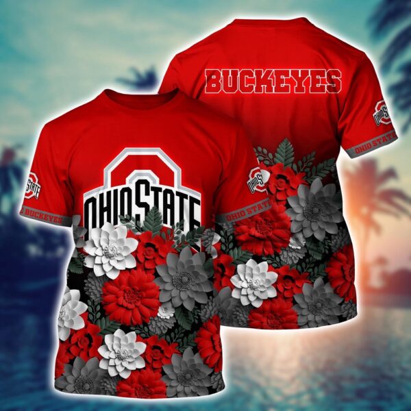 NCAA Ohio State Buckeyes 3D T-Shirt Sleek Streetwear Vibes For Sports Fans