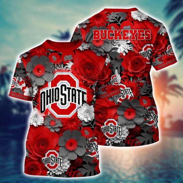 NCAA Ohio State Buckeyes 3D T-Shirt Urban Elegance Threads For Sports Fans