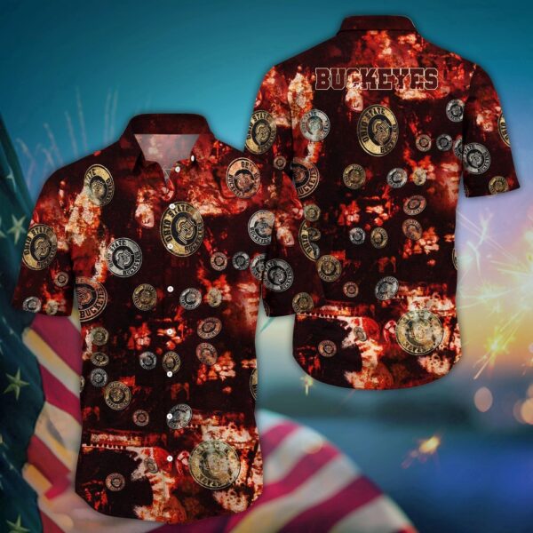 NCAA Ohio State Buckeyes Hawaiian Shirt Hawaiian Heat For Fans