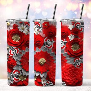 NCAA Ohio State Buckeyes Skinny Tumbler Elegant Sips Of Victory 1