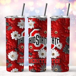 NCAA Ohio State Buckeyes Skinny Tumbler Team Spirit Refreshment 1