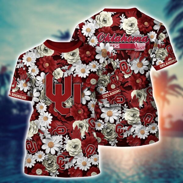 NCAA Oklahoma Sooners 3D T-Shirt Chic Vibes In Threads