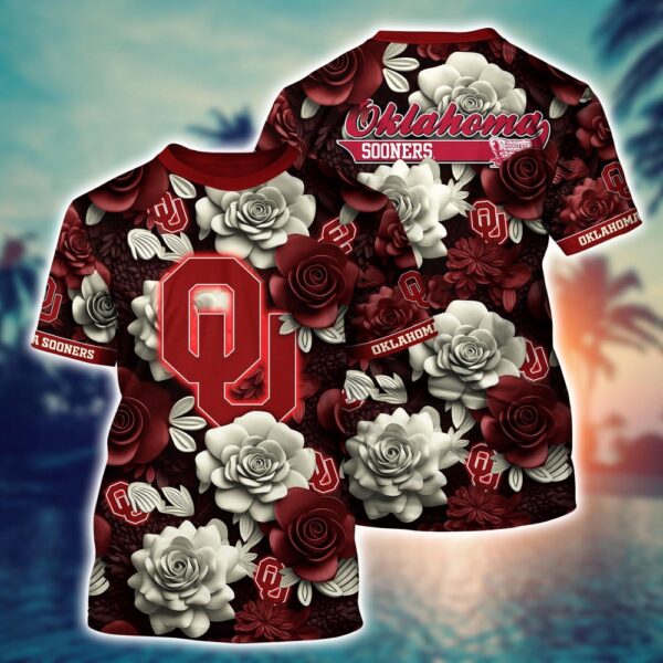 NCAA Oklahoma Sooners 3D T-Shirt Comfort Fusion Chic For Sports Fans