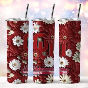 NCAA Oklahoma Sooners Skinny Tumbler Team Spirit Refreshment 1