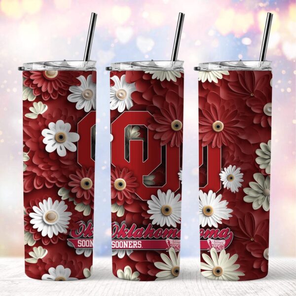 NCAA Oklahoma Sooners Skinny Tumbler Team Spirit Refreshment