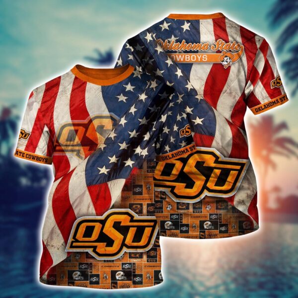 NCAA Oklahoma State Cowboys 3D T-Shirt Champion Streetwear Chic