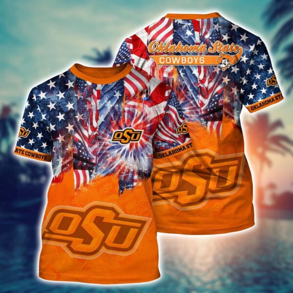 NCAA Oklahoma State Cowboys 3D T-Shirt Sleek Fashion Aura