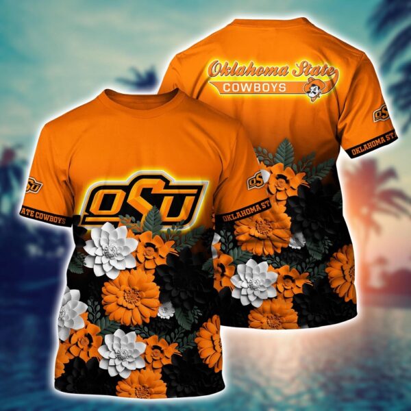 NCAA Oklahoma State Cowboys 3D T-Shirt Sleek Streetwear Vibes For Sports Fans