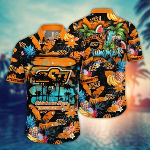 NCAA Oklahoma State Cowboys Hawaiian Shirt Floral Fashion For Big Fan