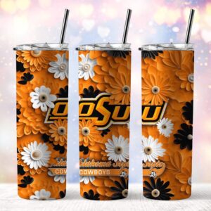 NCAA Oklahoma State Cowboys Skinny Tumbler Team Spirit Refreshment 1