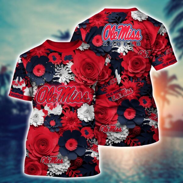 NCAA Ole Miss Rebels 3D T-Shirt Fashion Aura Chic For Sports Fans