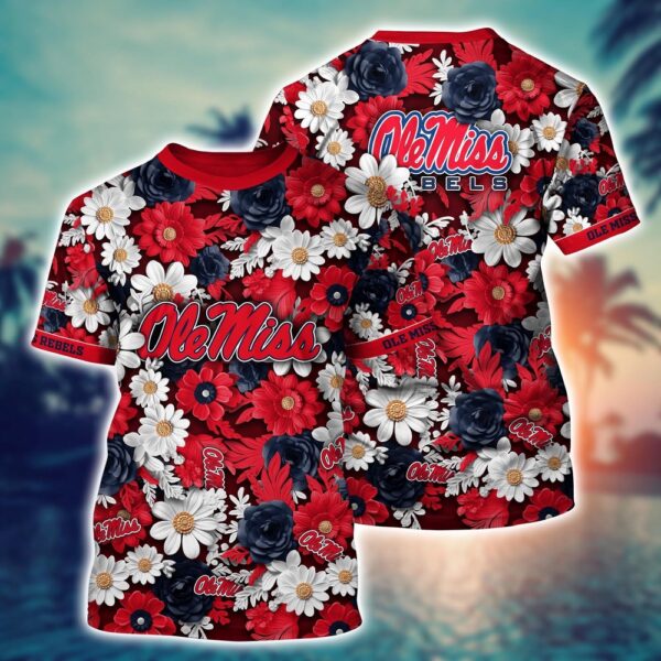 NCAA Ole Miss Rebels 3D T-Shirt Vogue Blissful Styles