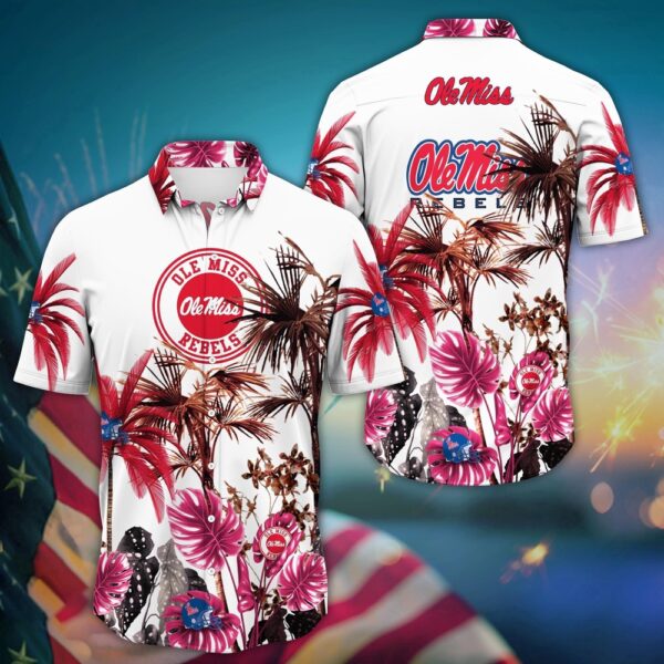 NCAA Ole Miss Rebels Hawaiian Shirt Floral Frenzy For Fans