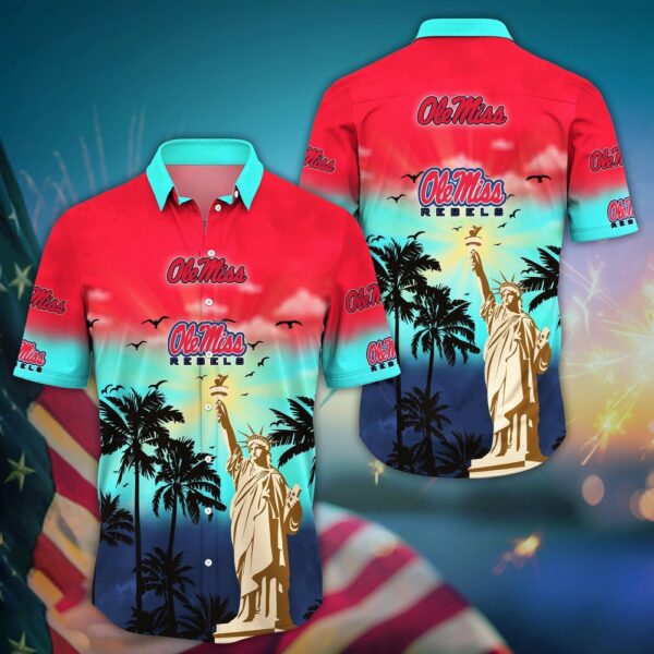 NCAA Ole Miss Rebels Hawaiian Shirt Palm Tree Passion For Sports Enthusiasts