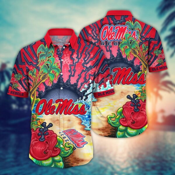 NCAA Ole Miss Rebels Hawaiian Shirt Spectacle Swing For Big Fan