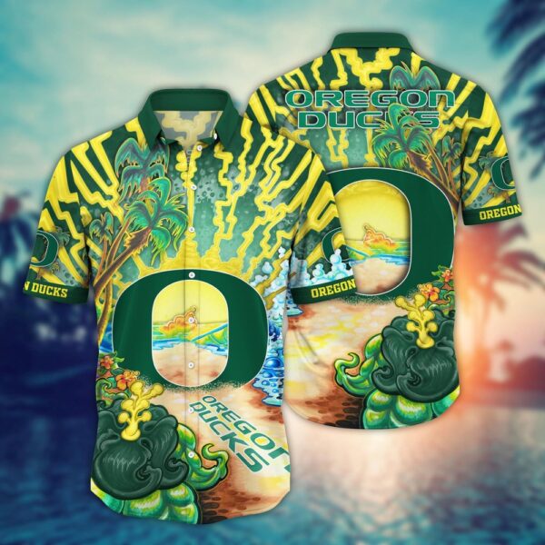 NCAA Oregon Ducks Hawaiian Shirt Spectacle Swing For Big Fan