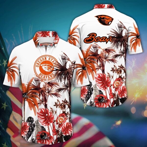 NCAA Oregon State Beavers Hawaiian Shirt Floral Frenzy For Fans