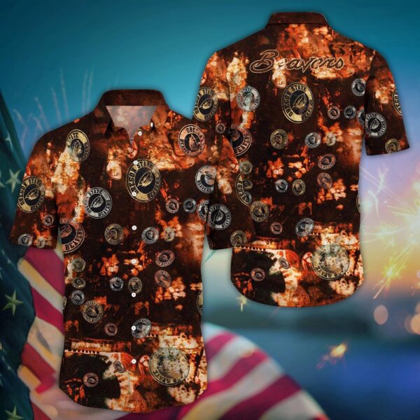 NCAA Oregon State Beavers Hawaiian Shirt Palm Tree Passion For Fans