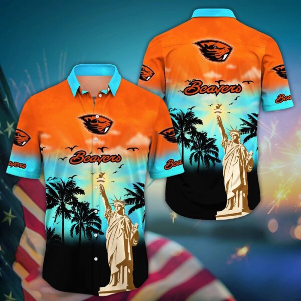 NCAA Oregon State Beavers Hawaiian Shirt Palm Tree Passion For Sports Enthusiasts