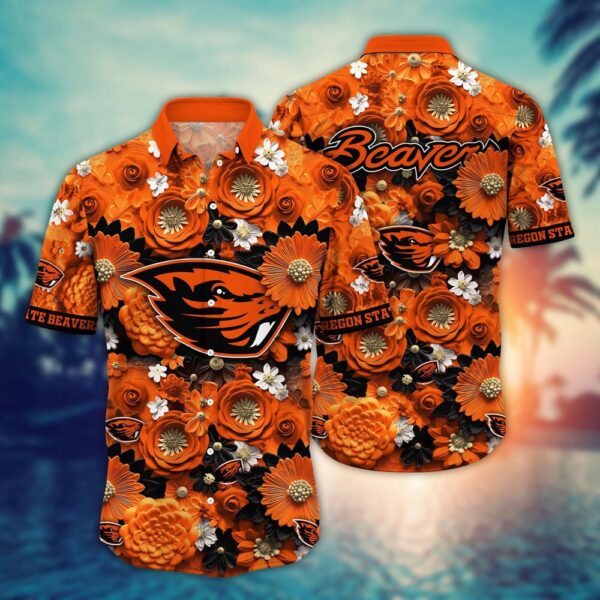 NCAA Oregon State Beavers Hawaiian Shirt Rinkside Radiance For Big Fan