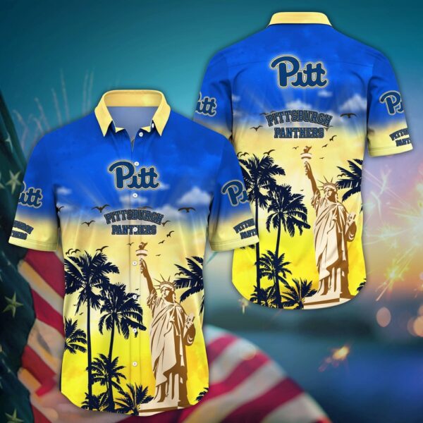 NCAA Pittsburgh Panthers Hawaiian Shirt College Bloom Burst For Sports Enthusiasts