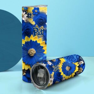 NCAA Pittsburgh Panthers Skinny Tumbler Beverage Blissful Moments 2