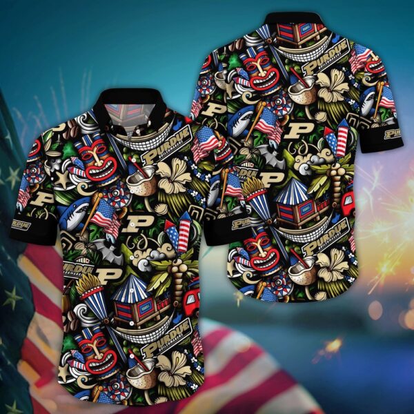 NCAA Purdue Boilermakers Hawaiian Shirt Cheer Squad Chic For Sports Enthusiasts