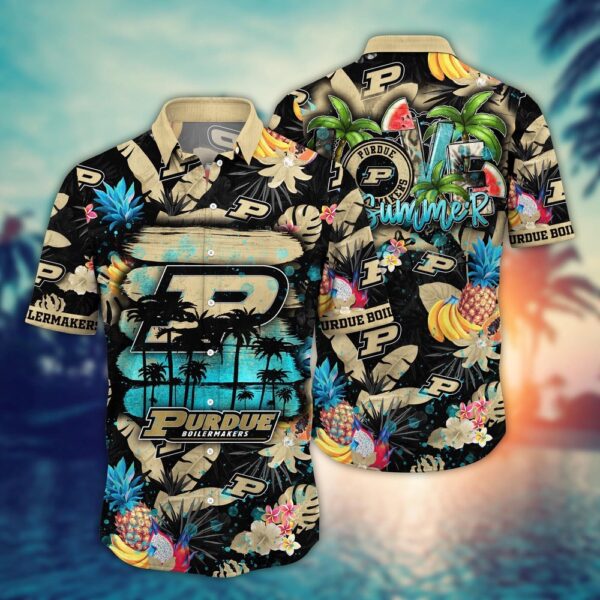 NCAA Purdue Boilermakers Hawaiian Shirt Pineapple Pattern For Big Fan