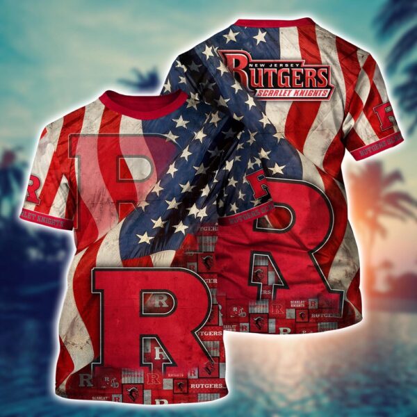 NCAA Rutgers Scarlet Knights 3D T-Shirt Glamorous Fashion Bliss