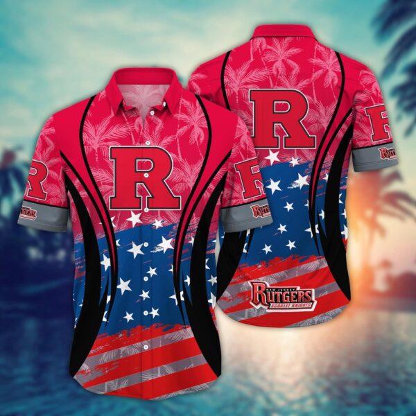 NCAA Rutgers Scarlet Knights Hawaiian Shirt Campus Cool For Sports Enthusiasts