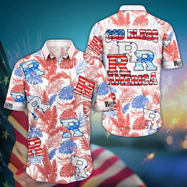 NCAA Rutgers Scarlet Knights Hawaiian Shirt Island Spirit NCAA Style For Fans