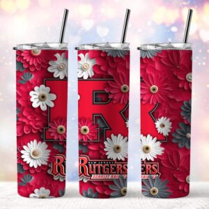 NCAA Rutgers Scarlet Knights Skinny Tumbler Campus Spirit Quencher 1