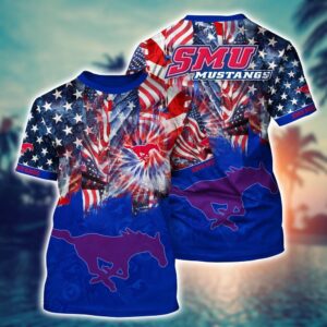 NCAA SMU Mustangs 3D T-Shirt…