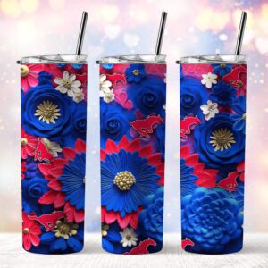 NCAA SMU Mustangs Skinny Tumbler Beverage Blissful Moments 1