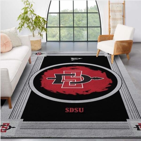 NCAA San Diego State Aztecs Area Rug Bring The Excitement Of College Sports To Your Home