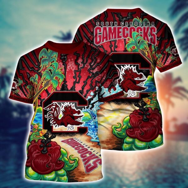 NCAA South Carolina Gamecocks 3D T-Shirt Champion Street Style