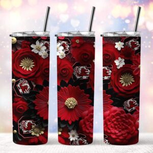 NCAA South Carolina Gamecocks Skinny Tumbler Elegant Sips Of Victory 1