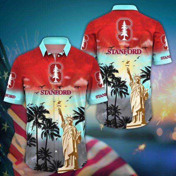 NCAA Stanford Cardinal Hawaiian Shirt Island Huddle NCAA Floral Edition For Sports Enthusiasts