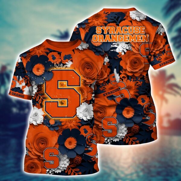 NCAA Syracuse Orange 3D T-Shirt Fashion Aura Chic For Sports Fans