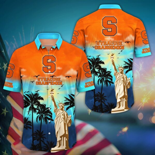 NCAA Syracuse Orange Hawaiian Shirt Palm Tree Passion For Sports Enthusiasts