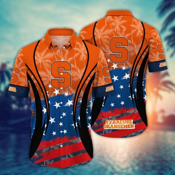 NCAA Syracuse Orange Hawaiian Shirt Stadium Style For Sports Enthusiasts