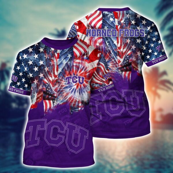 NCAA TCU Horned Frogs 3D T-Shirt Sleek Fashion Aura