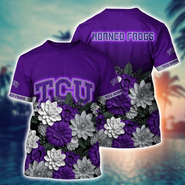 NCAA TCU Horned Frogs 3D T-Shirt Sleek Streetwear Vibes For Sports Fans