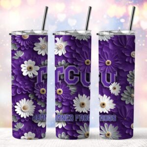 NCAA TCU Horned Frogs Skinny Tumbler Team Spirit Refreshment 1